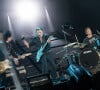 Exclusif - Robin Le Mesurier et David Hallyday - Johnny Hallyday en concert au POPB de Bercy a Paris - Jour 2 de la tournee "Born Rocker Tour". Le 15 juin 2013