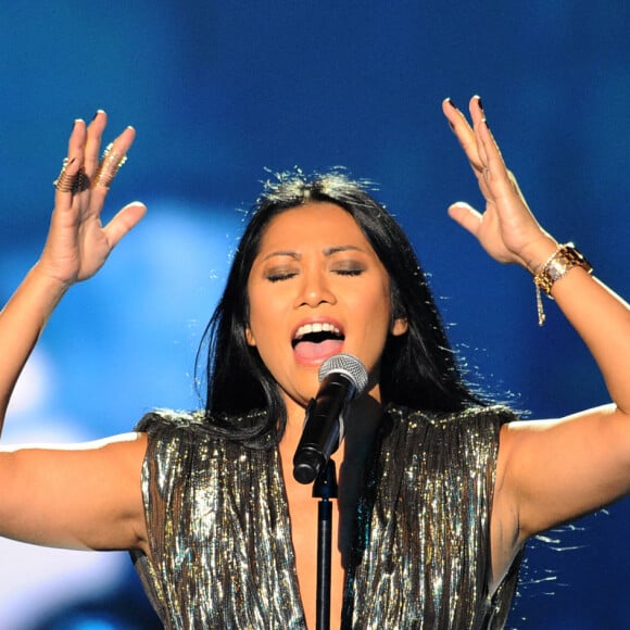 Exclusif - Anggun - Enregistrement de la 2ème partie de soirée de l'émission "La Chanson secrète 7" à la Scène musicale à Paris, qui sera diffusée le 15 janvier 2021 sur TF1.  © Gaffiot-Moreau / Bestimage 