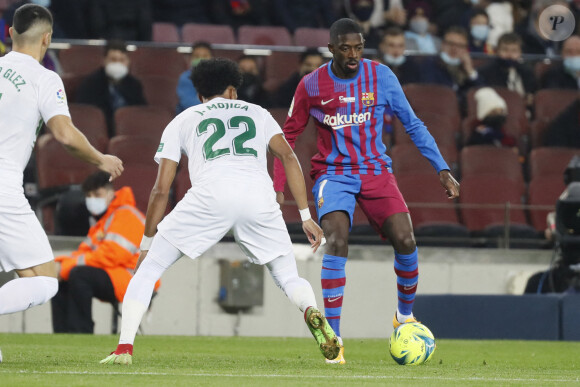 Ousmane Dembélé lors du match FC Barcelone - Elche à Barcelone. Le 18 décembre 2021.