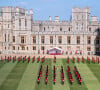 La reine Elisabeth II d'Angleterre accueille le président Joe Biden et la première dame Jill au chateau de Windsor le 13 juin 2021.