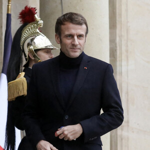Le président de la République française, Emmanuel Macron, au palais de l'Elysée. © Stéphane Lemouton/Bestimage