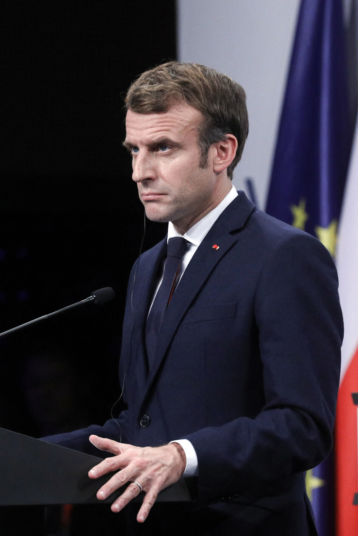 Photo : Le président de la République, Emmanuel Macron lors de la ...
