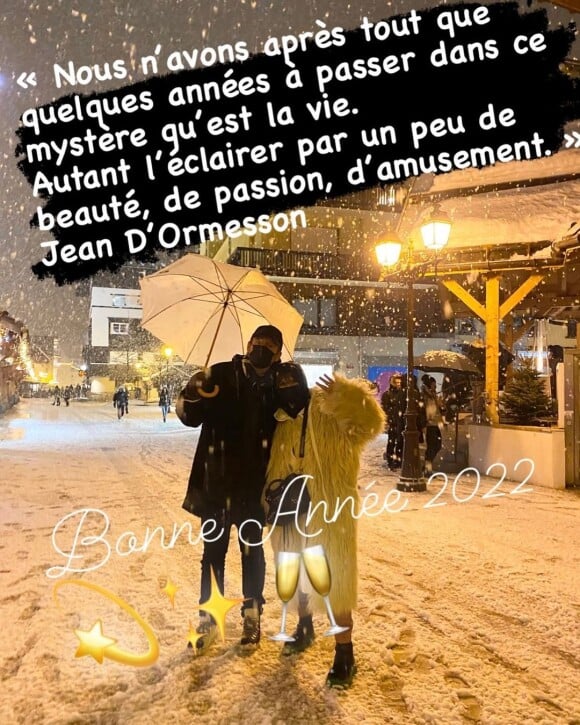 Nathalie Lecoultre et Jean-Luc Reichmann à la neige