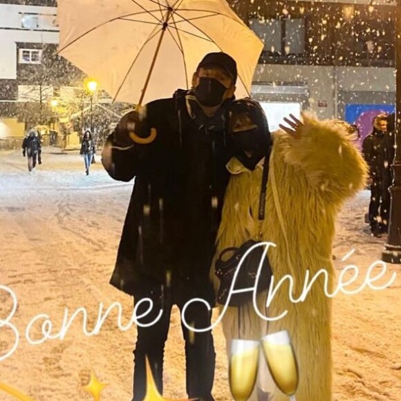 Nathalie Lecoultre et Jean-Luc Reichmann à la neige