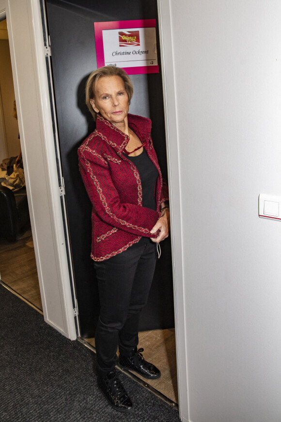 Christine Ockrent - Enregistrement de l'émission "Les Grosses Têtes". Le 8 décembre 2020. © Jack Tribeca / Bestimage