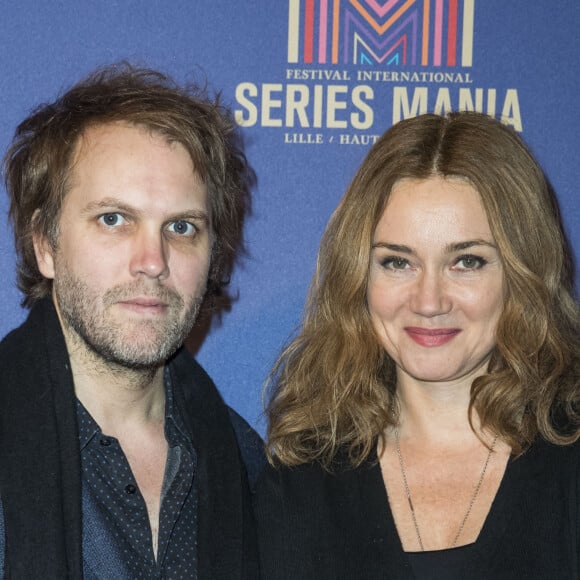 Exclusif - Florian Zeller et sa femme Marine Delterme - Photocall du dîner de gala Séries Mania à l'hôtel Salomon de Rothschild à Paris, France, le 30 janvier 2019. © Olivier Borde/Bestimage