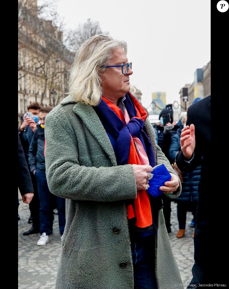 Pierre-Jean Chalençon - Arrivées à la messe en hommage aux frères Igor et Grichka Bogdanoff (Bogdanov) en l'église de La Madeleine à Paris. Le 10 janvier 2022 © Jacovides-Moreau / Bestimage