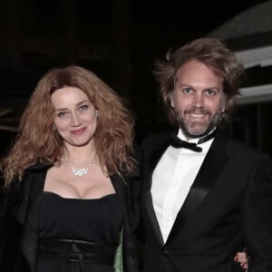 Florian Zeller et sa femme Marine Delterme - Le scénariste et réalisateur français Florian Zeller (Oscar du meilleur scénario adapté pour le film "The Father") lors de la projection et la remise de son oscar sur le toit des studios Canal+ à Paris, France, le 25 avril 2021. © Photoshot/Pool/Panoramic/Bestimage