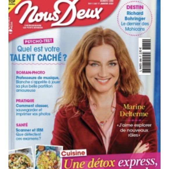 Marine Delterme fait la couverture du nouveau numéro du magazine "Nous Deux" paru ce 11 janvier 2022