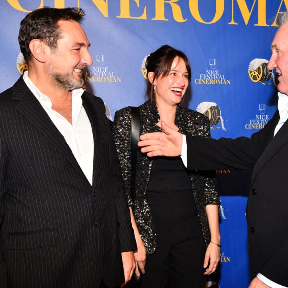 Gilles Lellouche, Marie Gillain et Gérard Depardieu - Soirée de clôture de la 3e édition du Festival Cinéroman à Nice, le 24 octobre 2021. © Bruno Bebert / Bestimage