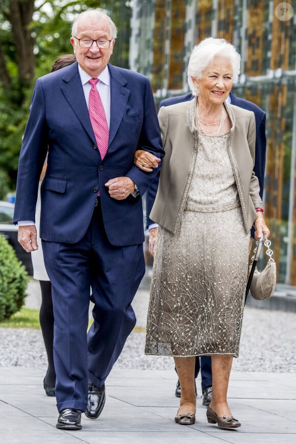 Le roi Albert II de Belgique, la reine Paola de Belgique - La reine Paola de Belgique fête son 80ème anniversaire avec 74 jours d'avance, à la chapelle musicale reine Elisabeth à Waterloo, entourée de ses enfants, ses petits enfants et d'autres membres de la famille royale. Belgique, Bruxelles, 29 juin 2017.