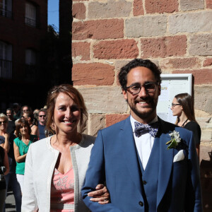 S Mariage de Thomas Hollande et de la journaliste Emilie Broussouloux à la mairie à Meyssac en Corrèze près de Brive, ville d'Emiie. Le 8 Septembre 2018. © Patrick Bernard-Guillaume Collet / Bestimage