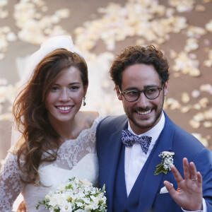 Mariage de Thomas Hollande et de la journaliste Emilie Broussouloux l'église de Meyssac en Corrèze, près de Brive, ville d'Emiie. Le 8 Septembre 2018. © Patrick Bernard-Guillaume Collet / Bestimage