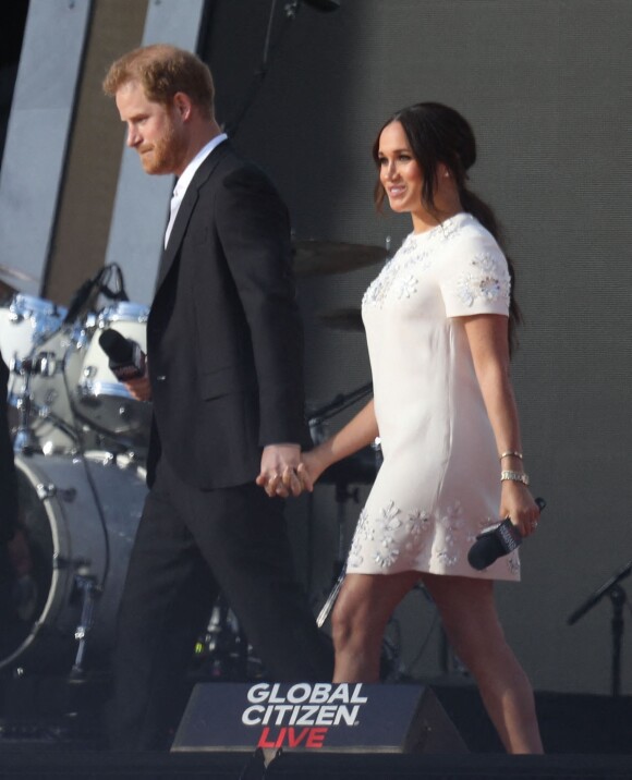 Le prince Harry et Meghan Markle - Concert Global Citizens 2021 au coeur de Central Park à New York le 25 septembre 2021.