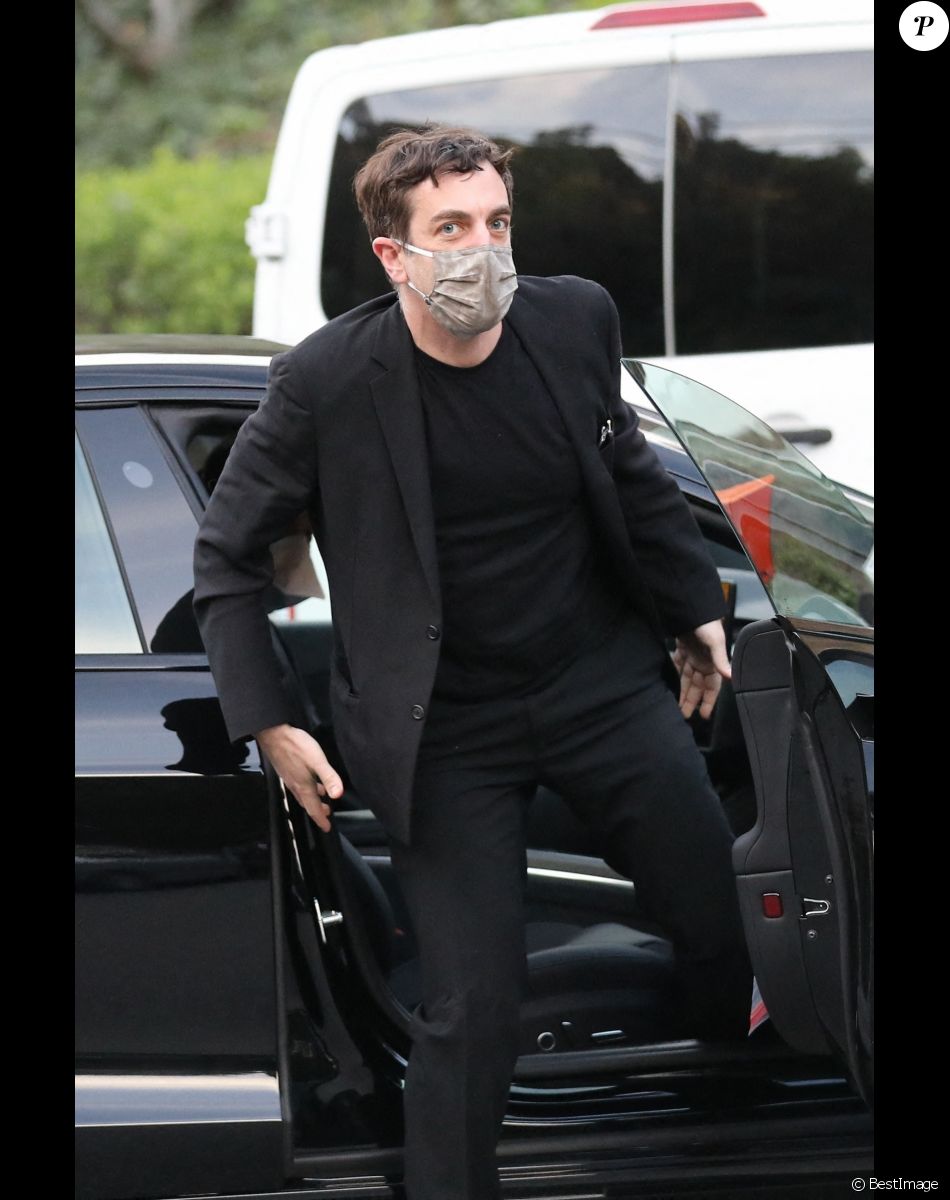 Exclusif - B. J. Novak - La famille et les amis se réunissent pour les funérailles de Bob Saget au "Mt. Sinai Memorial Parks and Mortuaries" à Los Angeles, le 14 janvier 2022.