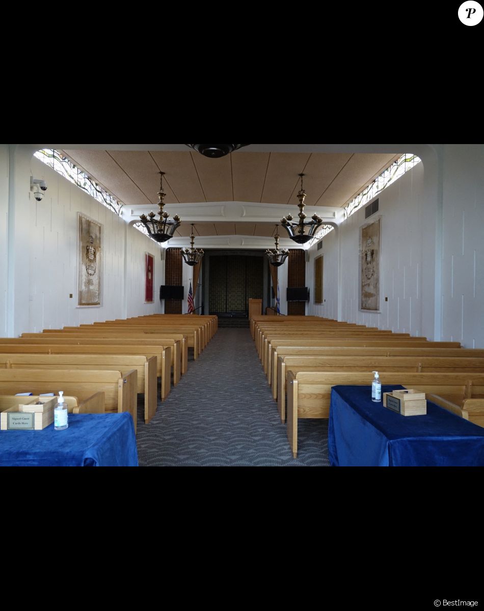 Exclusif - Illustrations de la chapelle Tanash dans le cimetière du Mount Sinai, où se tenait les obsèques de Bob Saget. Los Angeles, le 14 janvier 2022.