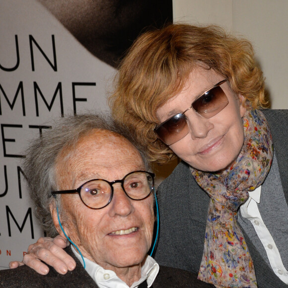 Jean-Louis Trintignant et Nadine Trintignant à la projection du film "Un homme et une femme" en version restaurée, pour fêter les 50 ans du film ainsi que les 13 ans de Sophie Dulac Distribution au cinéma L'Arlequin, à Paris, le 6 novembre 2016. © Coadic Guirec/Bestimage 