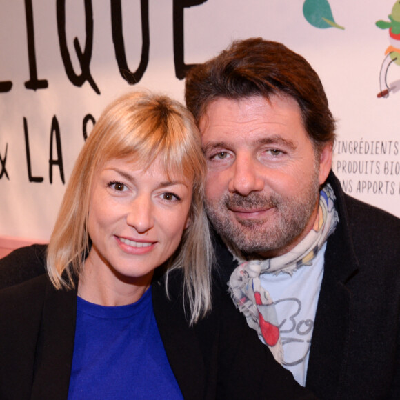 Philippe Lellouche et sa compagne Vanessa Boisjean - Inauguration du nouveau restaurant de fast food healthy de Kev Adams, le "Jak Healthy" au 24 rue de Rivoli dans le 4ème arrondissement à Paris, le 15 octobre 2019. © Rachid Bellak/Bestimage 