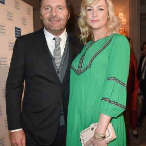 Philippe Lellouche et sa compagne Vanessa Boisjean (enceinte) - Soirée de Gala de bienfaisance de La Fondation pour la Recherche en Physiologie à l'hôtel George V à Paris le 19 mars 2018. © Coadic Guirec/Bestimage