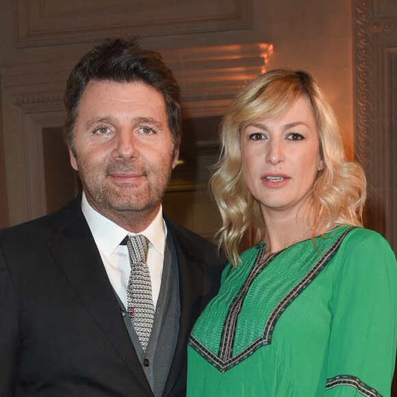 Philippe Lellouche et sa compagne Vanessa Boisjean (enceinte) - Soirée de Gala de bienfaisance de La Fondation pour la Recherche en Physiologie à l'hôtel George V à Paris le 19 mars 2018. © Coadic Guirec/Bestimage