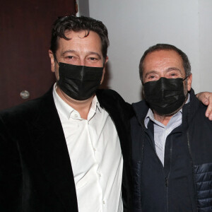 Exclusif - Laurent Gerra et Patrick Timsit - Laurent Gerra joue son spectacle "Sans Modération", Salle Pleyel à Paris le 09 janvier 2022 © Bertrand Rindoff Petroff / Bestimage 