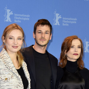 Julia Roy, Gaspard Ulliel et Isabelle Huppert - Photocall du film "Eva" lors du 68ème festival du film de Berlin, La Berlinale, le 17 février 2018. © Future-Image via Zuma Press / Bestimage 