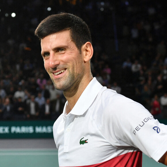 Novak Djokovic remporte la finale homme du Rolex Paris Masters face à Daniil Medvedev. © Veeren/Bestimage