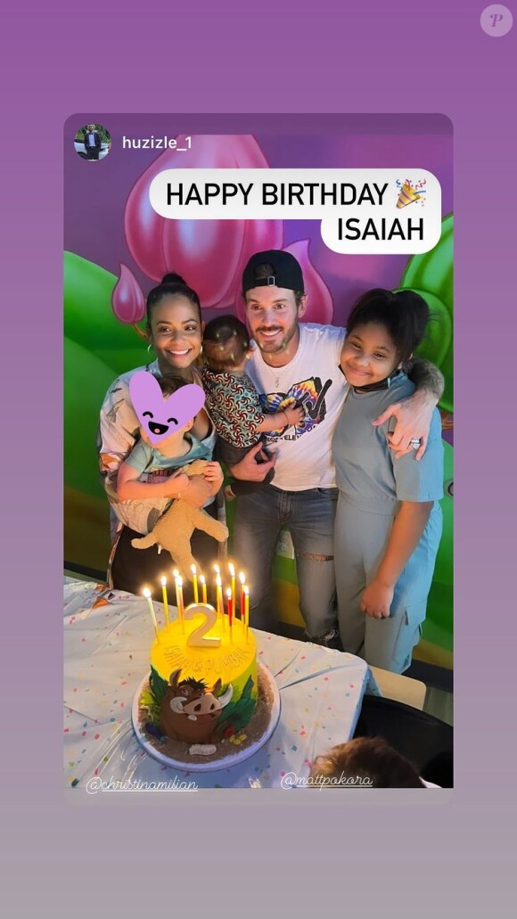 M.Pokora et Christina Milian fêtent les 2 ans de leur fils Isaiah. Instagram