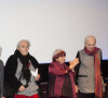 Serge Korber, Dorothée Blank, Michel Legrand, Agnès Varda et Corinne Marchand - Première du film "Cléo de 5 à 7" au cinéma "Le Champo" à Paris. Le 18 mars 2014