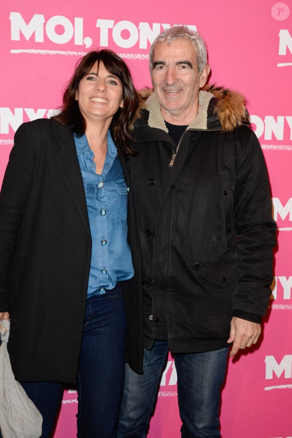 Estelle Denis et son compagnon Raymond Domenech - Avant-première du film "Moi, Tonya" au cinéma l'UGC Normandie à Paris le 15 janvier 2018. © Coadic Guirec/Bestimage