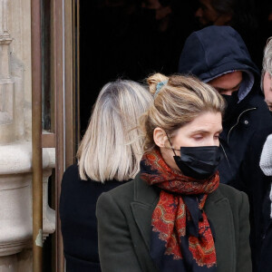 Alice Taglioni - Sorties des obsèques (bénédiction) de Gaspard Ulliel en l'église Saint-Eustache à Paris. Le 27 janvier 2022 © Jacovides-Moreau / Bestimage 