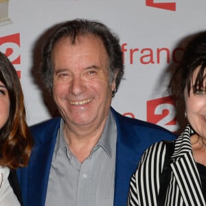 Daniel Russo, sa fille Amanda et Françoise Pinkwasser - 29ème cérémonie des Molières 2017 aux Folies Bergère à Paris le 29 mai 2017. © Coadic Guirec/Bestimage 