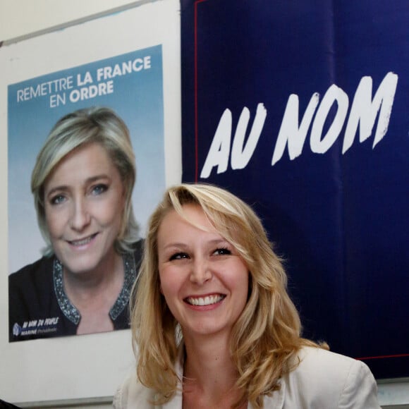 Marion Maréchal-Le Pen participe à un meeting du Front National à Bayonne le 11 Avril 2017 dans le cadre du soutien à Marine Le Pen candidate pour le FN aux elections Presidentielles de 2017.