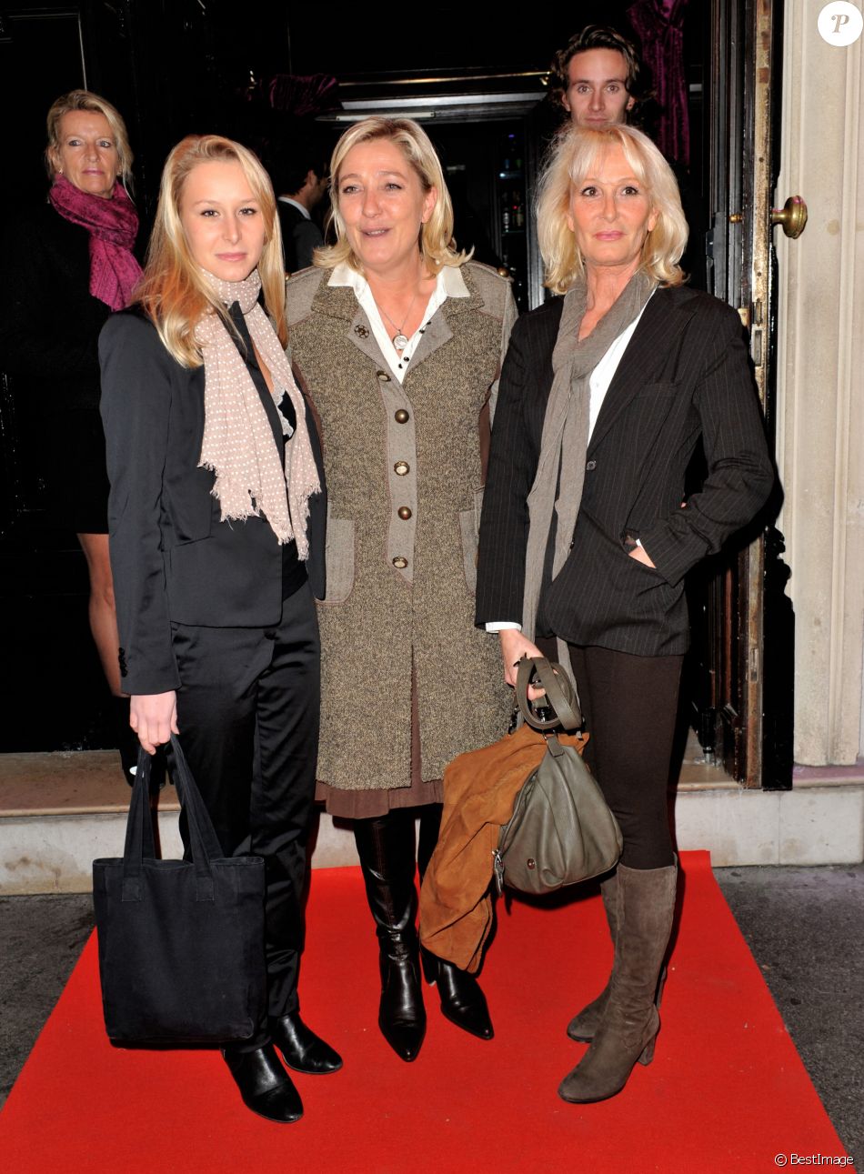 Mere De Marine Le Pen Photo Marion Marechal-Le Pen, sa mere Yann Le Pen et Marine Le Pen sa mere Yann Le  Pen - Cocktail dinatoire pour celebrer les 9 ans de L'Aventure a Paris le  13 Novemb -