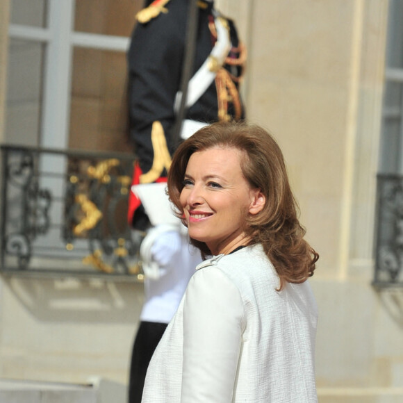 Valérie Trierweiler lors de l'investiture de François Hollande en tant que président de la République à l'Elysée en 2012