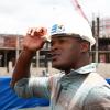 Marcel Desailly visite les stades qui accueilleront les matches de la Coupe du Monde de football 2010, à Johannesburg en Afrique du Sud.