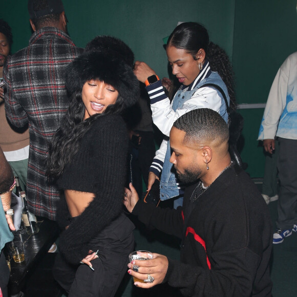 Christina Milian et Karrueche Tran ont assisté à la soirée de lancement du single de leur ami J.Ryan La Cour à Los Angeles, le 27 janvier 2022.