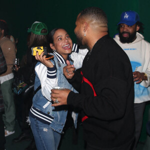 Christina Milian s'éclate à la soirée de lancement du single de son ami J.Ryan La Cour à Los Angeles.