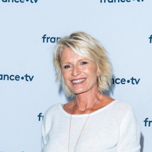 Sophie Davant lors du photocall dans le cadre de la conférence de presse de France Télévisions au Pavillon Gabriel à Paris, France, le 24 août 2021. © Pierre Perusseau/Bestimage 