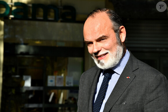 Edouard Philippe, l'ancien premier ministre et fondateur du nouveau parti politique Horizons, était à Nice avec Christian Estrosi, le maire de Nice, le 1er décembre 2021