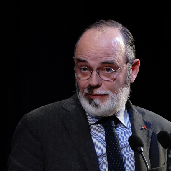 Edouard Philippe (Maire du Havre) - Christian Estrosi (Maire de Nice) - Christian Estrosi annonce son ralliement au parti politique d'Edouard Philippe, "Horizons" lors de la venue du maire du Havre à Nice, le 1er décembre 2021