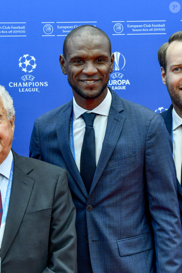 Éric Abidal au photocall de la cérémonie du tirage au sort de la phase de poules de l'édition 2019-2020 de la Ligue des Champions à Monaco, le 29 août 2019.