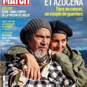 Florent Pagny et sa femme Azucena en couverture de "Paris Match", le 3 février 2022.