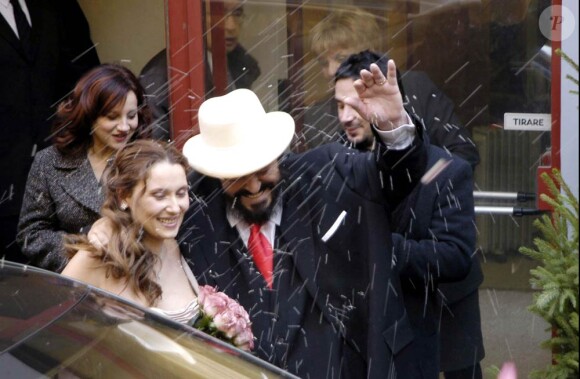 Mariage de Nicoletta Mantovani et Luciano Pavarotti, le 13 décembre 2003