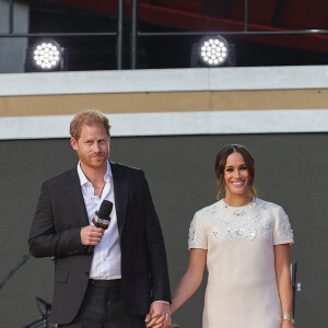 Prince Harry, Meghan Markle - A travers le monde, de nombreuses personnalités se sont mobilisées pour l'événement "Global Citizen Live". Le 26 septembre 2021.