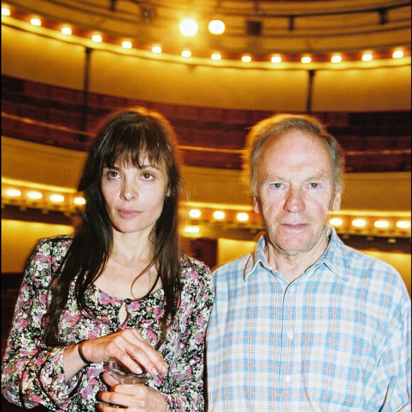 Marie Trintignant et Jean-Louis Trintignant au théâtre à Paris.