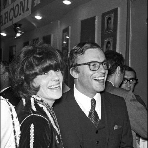 Jean-Louis Trintignant et sa femme Nadine à l'Olympia en 1968.