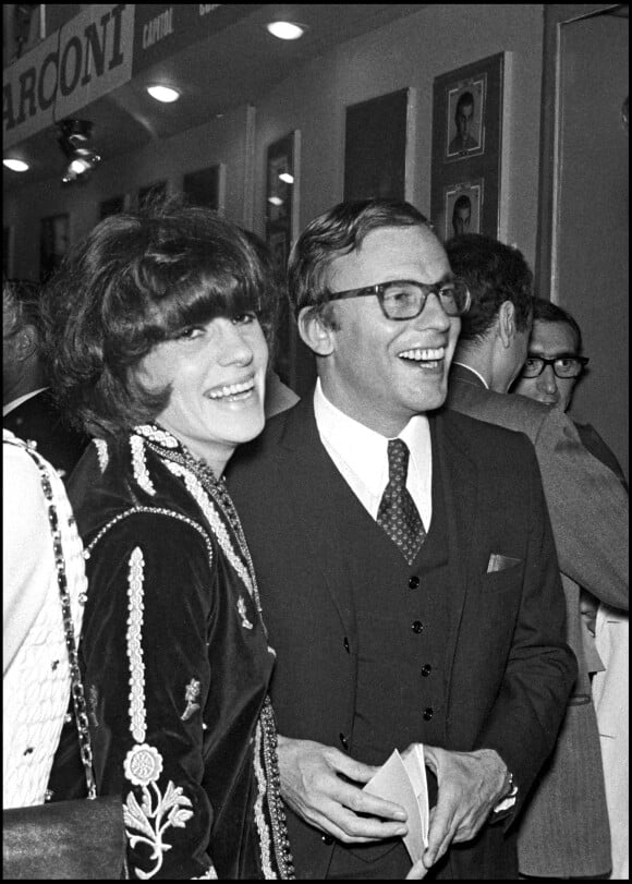 Jean-Louis Trintignant et sa femme Nadine à l'Olympia en 1968.