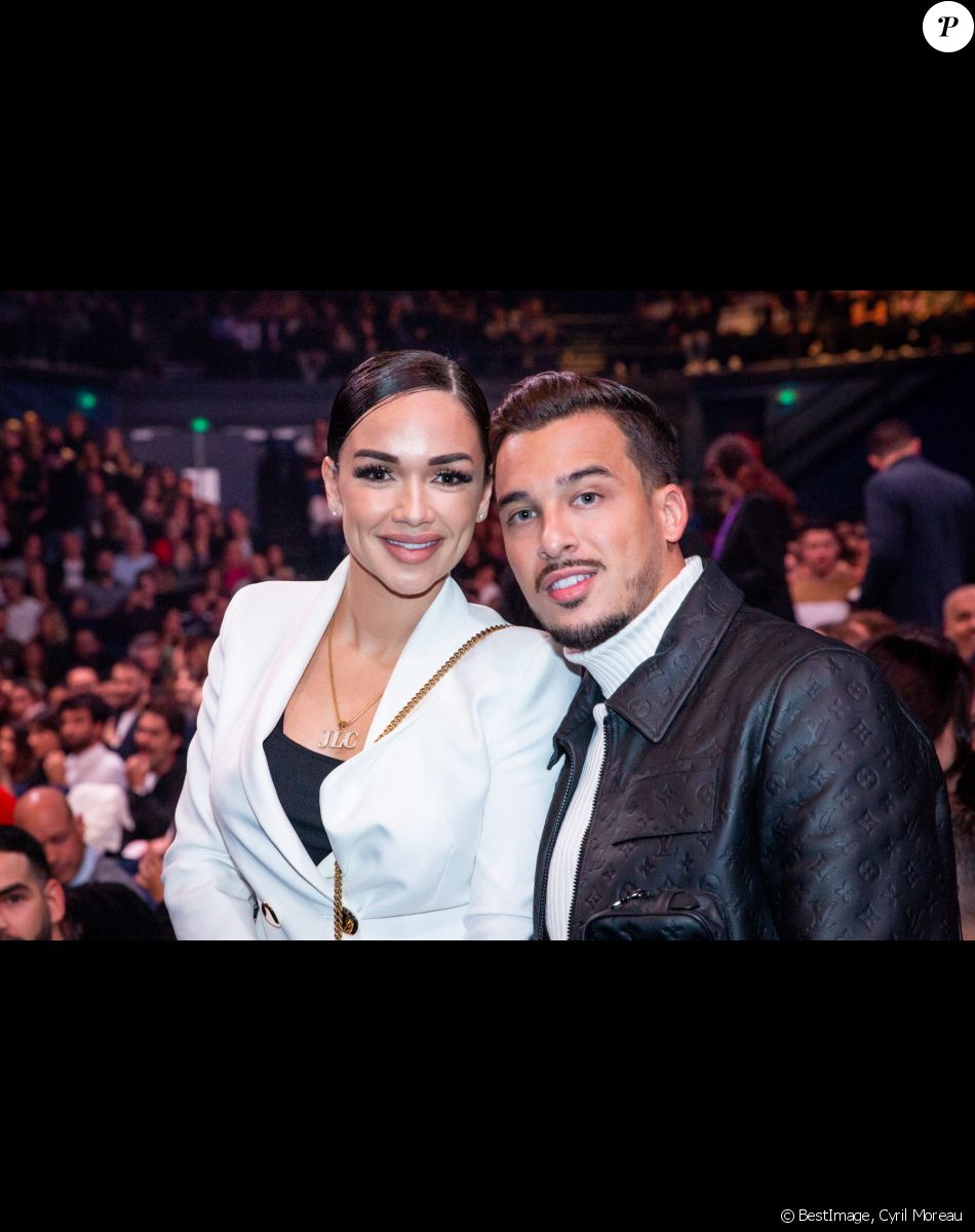 Exclusif - Jazz (JLC Family) et son mari Laurent - People au spectacle de Malik Bentalha "Encore" au Dôme de Paris - Palais des Sports à Paris. © Cyril Moreau/Bestimage