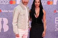 David Guetta et sa compagne Jessica Ledon ont assisté aux BRIT Awards 2022 à l'O2, à Londres.